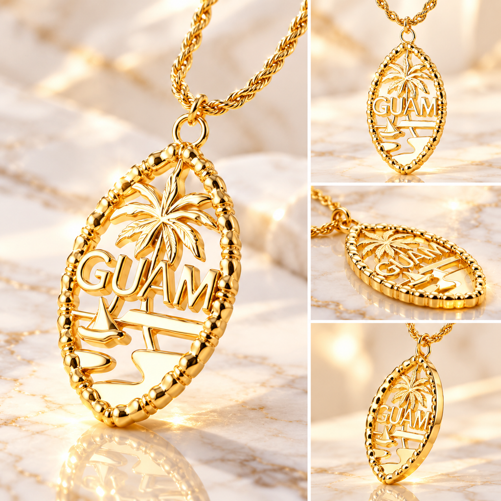 Gold Guam Seal Pendant